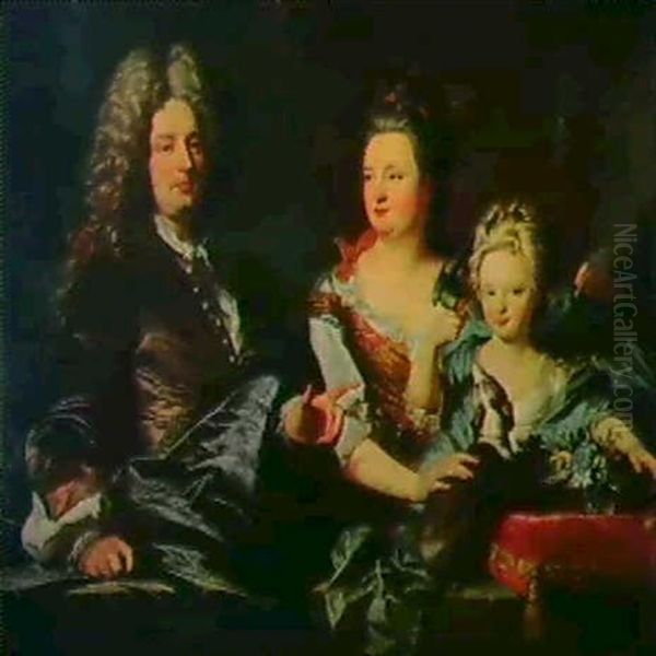 Portrait De Jean Le Juge, De Sa Femme Elisabeth De Gouy Et De Leur Fille, Marguerite-charlotte - view 1