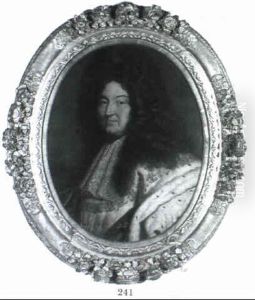 Portrait Of King Louis Xiv, Wearing The Order Of The Holy Spirit by Hyacinthe Rigaud