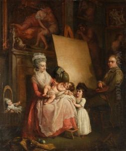 Autoportrait D'artiste Avec Sa Famille