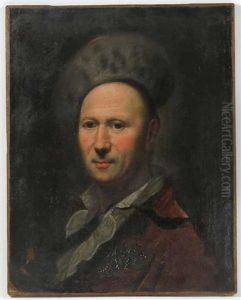 Portrait Of Man Wearing Fur Hat