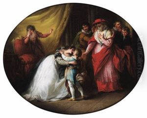 The Queen Dowager Of England, Widow Of Edward Iv, Delivering Her Son, The Duke Of York, To The Cardinal by John Francis Rigaud
