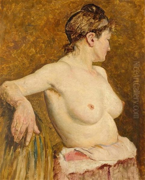 Academic Study, Standing Female Nude - view 1