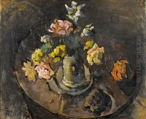 Stillleben Mit Blumen In Einer Vase