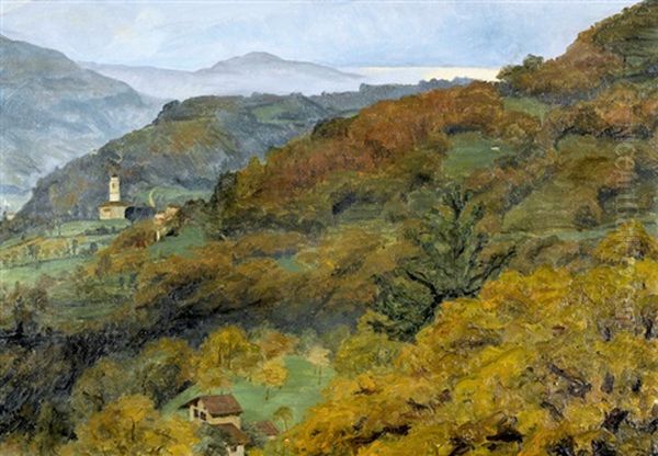 Herbstliche Tessiner Landschaft Bei Beride - view 1