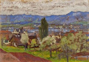 Blick Vom Adlisberg Uber Den Zurichsee Zum Albis