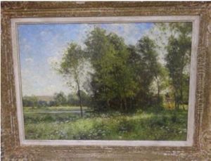 Clairiere Au Bord D'une Riviere. Clairiere Au Bord D'une Riviere.