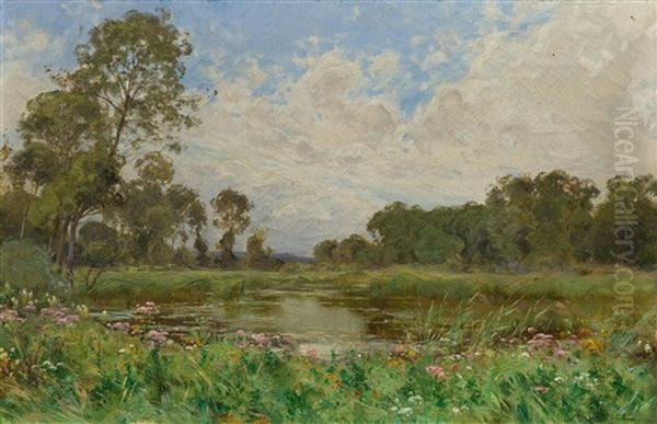 A Summer Landscape With Pond - view 1