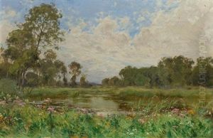 A Summer Landscape With Pond A Summer Landscape With Pond