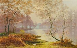 Herbstlandschaft Mit Einem Teich by Albert Gabriel Rigolot