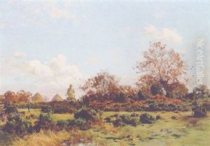 Hay Stooks In A Summer Landscape Hay Stooks In A Summer Landscape