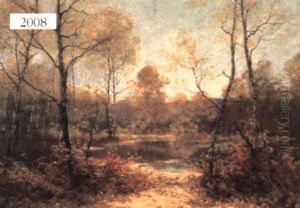 Fall Landscape With Pond by Albert Gabriel Rigolot