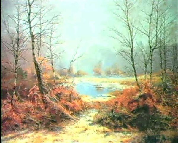 River Landscape In Autumn - view 1