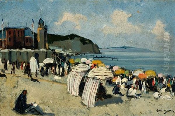 A Multitude Of Figures On The Beach Of Dieppe - view 1