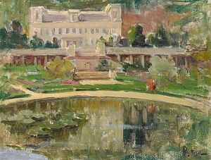 Vue Du Musee Des Arts Modernes Prise Du Bassin Des Nympheas by Alexandre Rigotard