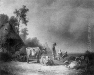 Bauern Mit Schafen Und Kuhen Bauern Mit Schafen Und Kuhen