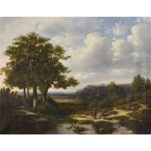 Landschaft Mit Rastendem Bauernpaar by Hermanus Jan Hendrik Rijkelijkhuysen