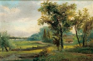 Landschaft Mit Bauernhaus