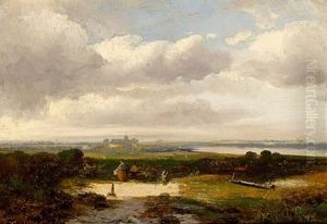 Travellers In A Landscape, A Town Beyond