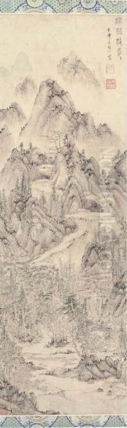 Two Figures At The Edge Of A Forest - view 1