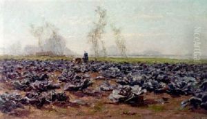Peasants At Work In A Cabbage Field