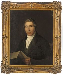 Portrait Of Mr. W.a. Bouwmeester (+ Portrait Of Mr.s Bouwmeester; Pair) by Willem Rikkers