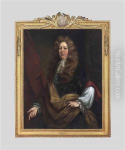 Portrait Of Sir William Hussey (1642-1691), Three-quarter-length, In A Dark Grey Coat And Gold Wrap Portrait Of Sir William Hussey (1642-1691), Three-quarter-length, In A Dark Grey Coat And Gold Wrap