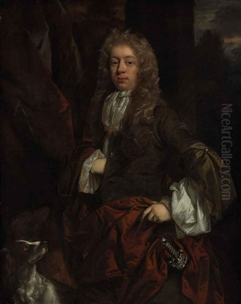 Portrait Of A Young Man, With A Dog - view 1
