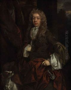 Portrait Of A Young Man, With A Dog