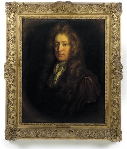 Portrait Of Lt. Gen. James Barry, 4th Earl Of Barrymore, In A Brown Cloak And A Lace Jabot - view 1