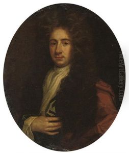 Portrait Of A Gentleman In A Red Robe And Blue Wrap