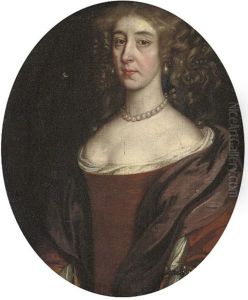 Portrait Of A Lady In A Blue Dress And Lace Fichou, With A Yellow Wrap And A Floral Hair-piece Portrait Of A Lady In A Blue Dress And Lace Fichou, With A Yellow Wrap And A Floral Hair-piece