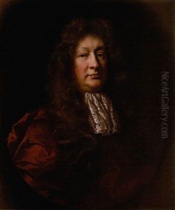 Portrait Of Mr. Marriott Of Alscot Park, Gloucestershire, Wearing Brown Robes And A White Lace Cravat