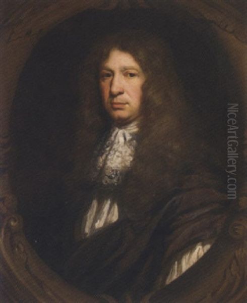 Portrait Of Sir John Streynsham Master In Brown Robes - view 1