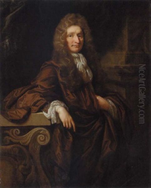 Portrait Of A Gentleman In A Brown Cloak, In An Interior - view 1
