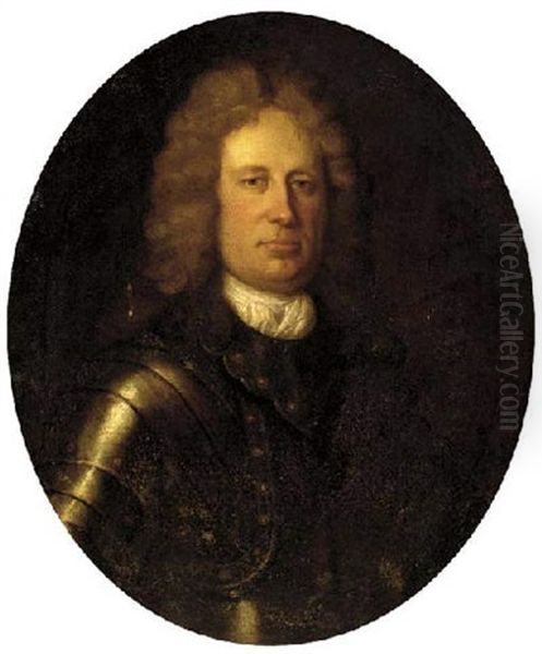 Portrait Of A Gentleman In A White Stock And Armour - view 1