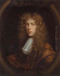 Portrait Of A Gentleman (edward Harley?) In A Brown Cloak And White Stock