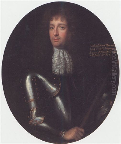 Portrait Of Colonel Henry Wharton, Wearing Armour And Holding A Baton - view 1