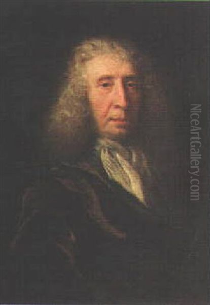 Portrait Of The Reverand Pearson Wearing Brown Robes - view 1