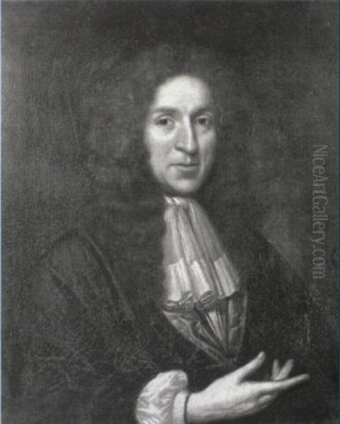 Portrait Of A Gentleman Wearing A Full-bottomed Wig And White Cravat - view 1