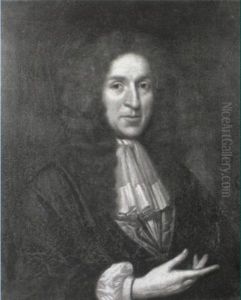 Portrait Of A Gentleman Wearing A Full-bottomed Wig And White Cravat