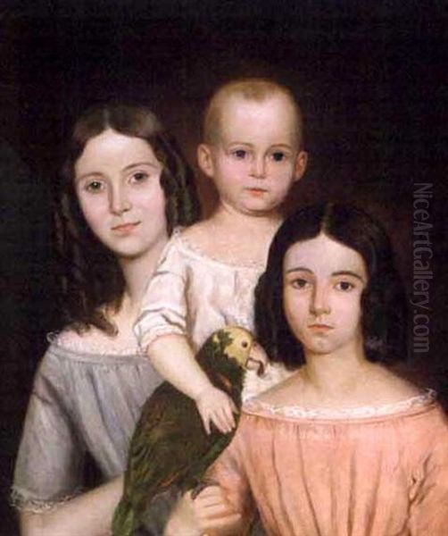 Humphrey Children With Their Parrot - view 1