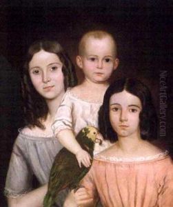 Humphrey Children With Their Parrot
