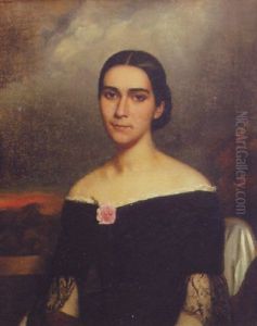 Portrait Of A Creole Woman With Rose At Her Breast
