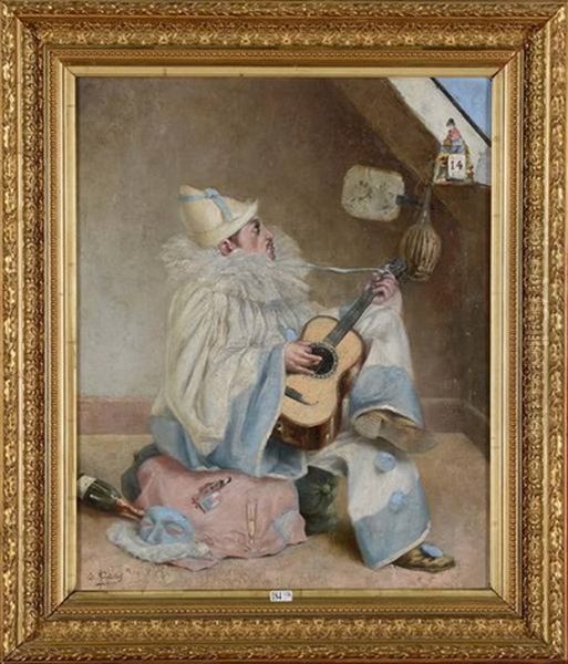 Pierrot Jouant De La Guitare Un 14 Fevrier - view 1
