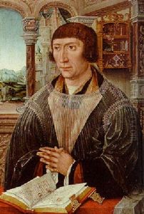Portrait Of A Cleric In A Study, A Landscape Beyond
