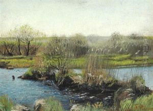 Marsh Near Hedehusene by Laurits Andersen Ring