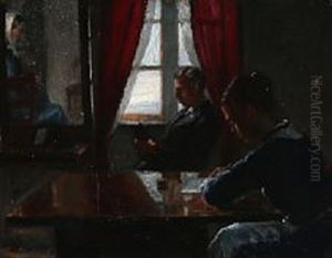 Living Room Interior With Teacher Niels Andreasen And His Family