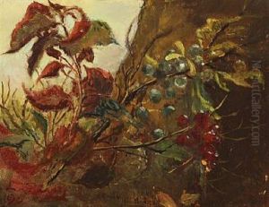 Fall Branches With Leaves And Berries