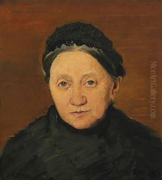 Portrait Of The Artist's Morther In A Black Dress - view 1