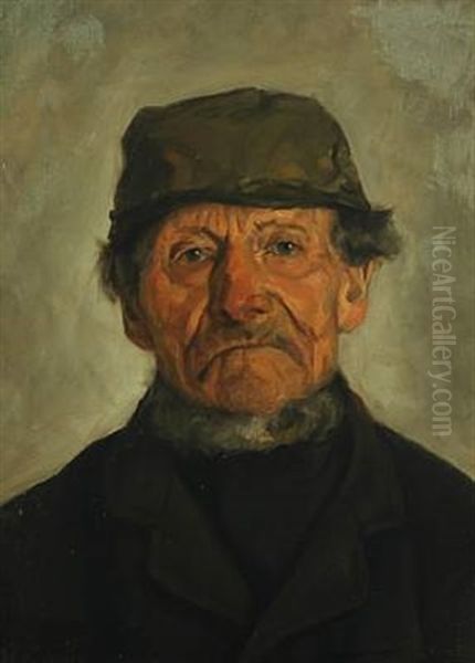 Elderly Man In A Coat And Hat - view 1
